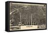 1889, Denver Bird's Eye View, Colorado, United States-null-Framed Stretched Canvas