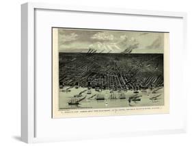 1889, Detroit Bird's Eye View, Michigan, United States-null-Framed Giclee Print