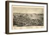 1889, Fonda Bird's Eye View, New York, United States-null-Framed Giclee Print