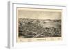 1889, Fonda Bird's Eye View, New York, United States-null-Framed Giclee Print