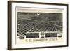 1889, Kearney 1889 Bird's Eye View, Nebraska, United States-null-Framed Giclee Print