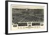 1889, Kearney 1889 Bird's Eye View, Nebraska, United States-null-Framed Giclee Print