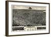 1889, Lincoln 1889 Bird's Eye View, Nebraska, United States-null-Framed Giclee Print