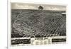 1889, Lincoln 1889 Bird's Eye View, Nebraska, United States-null-Framed Giclee Print