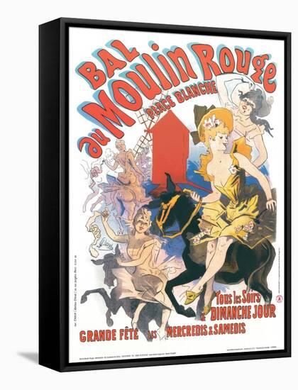 1889 Moulin Rouge Place Blanche-Jules Ch?ret-Framed Stretched Canvas