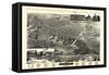 1889, Muskegon Bird's Eye View, Michigan, United States-null-Framed Stretched Canvas