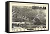 1889, Muskegon Bird's Eye View, Michigan, United States-null-Framed Stretched Canvas