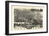 1889, Muskegon Bird's Eye View, Michigan, United States-null-Framed Giclee Print