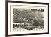 1889, Muskegon Bird's Eye View, Michigan, United States-null-Framed Giclee Print