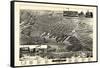 1889, Muskegon Bird's Eye View, Michigan, United States-null-Framed Stretched Canvas