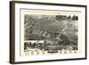 1889, Muskegon Bird's Eye View, Michigan, United States-null-Framed Giclee Print