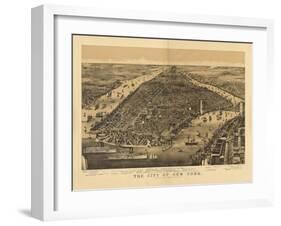 1889 NYC Map-N. Harbick-Framed Art Print