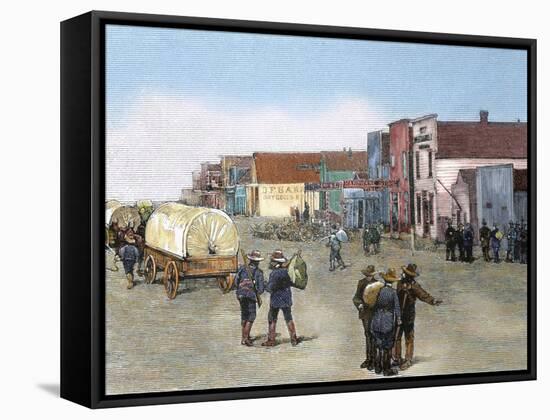 1889 Published in the Newspaper 'Frank Leslie's' 1889, Purcell, Oklahoma, Usa-Prisma Archivo-Framed Stretched Canvas