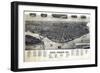 1889, Rock Island Bird's Eye View, Illinois, United States-null-Framed Giclee Print