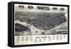 1889, Rock Island Bird's Eye View, Illinois, United States-null-Framed Stretched Canvas