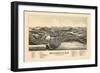 1889, Wolfeborough Bird's Eye View, New Hampshire, United States-null-Framed Premium Giclee Print
