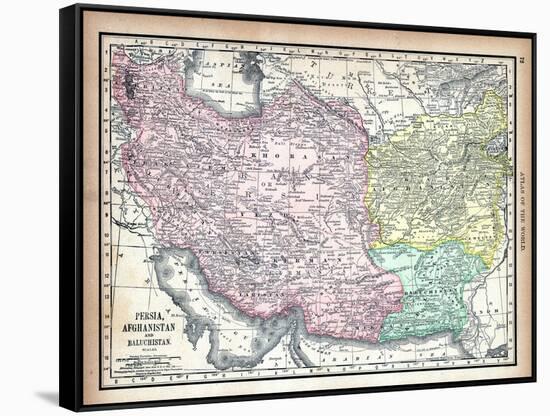 1890, Afganistan, Iran, Iraq, Asia, Persia, Afghanistan and Baluchistan-null-Framed Stretched Canvas