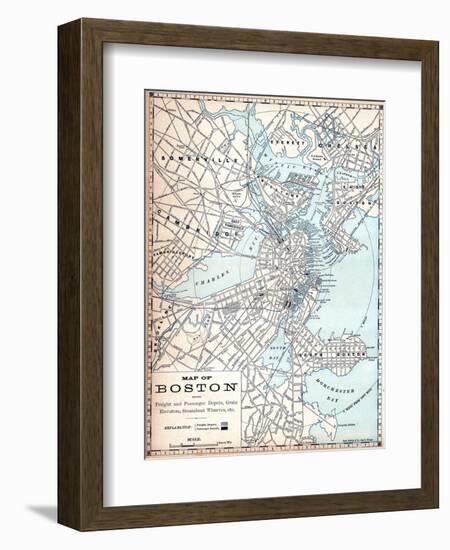 1890, Boston, Massachusetts-null-Framed Giclee Print