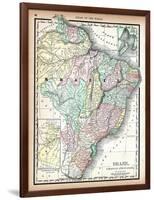 1890, Brazil, Guyana, Paraguay, South America, Brazil, Paraguay and Guayana-null-Framed Giclee Print