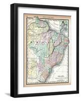 1890, Brazil, Guyana, Paraguay, South America, Brazil, Paraguay and Guayana-null-Framed Giclee Print