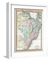 1890, Brazil, Guyana, Paraguay, South America, Brazil, Paraguay and Guayana-null-Framed Giclee Print