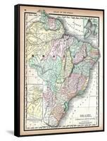 1890, Brazil, Guyana, Paraguay, South America, Brazil, Paraguay and Guayana-null-Framed Stretched Canvas