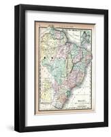 1890, Brazil, Guyana, Paraguay, South America, Brazil, Paraguay and Guayana-null-Framed Premium Giclee Print