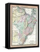 1890, Brazil, Guyana, Paraguay, South America, Brazil, Paraguay and Guayana-null-Framed Stretched Canvas