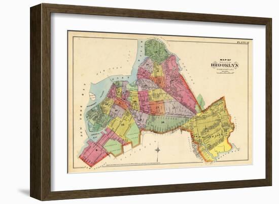 1890, Brooklyn City Map, New York, United States-null-Framed Giclee Print