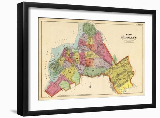 1890, Brooklyn City Map, New York, United States-null-Framed Giclee Print