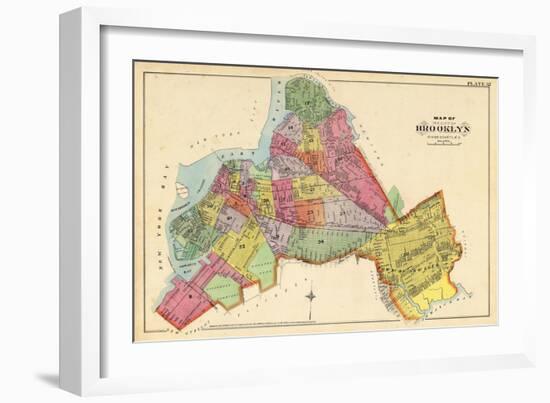 1890, Brooklyn City Map, New York, United States-null-Framed Giclee Print