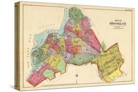 1890, Brooklyn City Map, New York, United States-null-Stretched Canvas