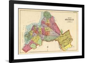 1890, Brooklyn City Map, New York, United States-null-Framed Giclee Print