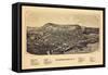 1890, Cooperstown,1890, Bird's Eye View, New York, United States-null-Framed Stretched Canvas