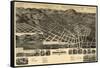 1890, Helena Bird's Eye View, Montana, United States-null-Framed Stretched Canvas