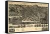1890, Helena Bird's Eye View, Montana, United States-null-Framed Stretched Canvas
