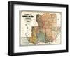 1890, Solano County Wall Map, California, United States-null-Framed Giclee Print