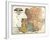 1890, Solano County Wall Map, California, United States-null-Framed Giclee Print