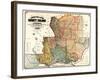 1890, Solano County Wall Map, California, United States-null-Framed Giclee Print