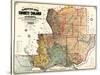 1890, Solano County Wall Map, California, United States-null-Stretched Canvas