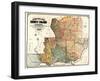 1890, Solano County Wall Map, California, United States-null-Framed Giclee Print