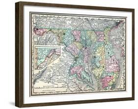 1890, United States, Delaware, Maryland, North America, Maryland, Delaware-null-Framed Giclee Print