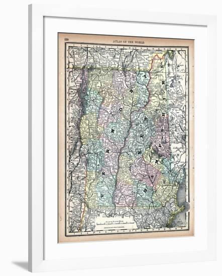 1890, United States, New Hampshire, Vermont, North America, New Hampshire, Vermont-null-Framed Giclee Print