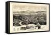 1890, Vergennes 1890c Bird's Eye View, Vermont, United States-null-Framed Stretched Canvas