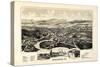 1890, Vergennes 1890c Bird's Eye View, Vermont, United States-null-Stretched Canvas