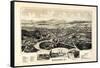 1890, Vergennes 1890c Bird's Eye View, Vermont, United States-null-Framed Stretched Canvas