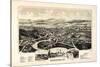 1890, Vergennes 1890c Bird's Eye View, Vermont, United States-null-Stretched Canvas