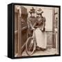 1890S Cycling Ladies-null-Framed Stretched Canvas