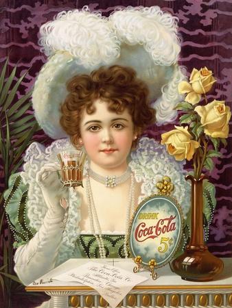 1890s Victorian Coca-Cola Classic Vintage Style Art Poster 18x24