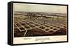 1891, Ardmore Bird's Eye View, Oklahoma, United States-null-Framed Stretched Canvas